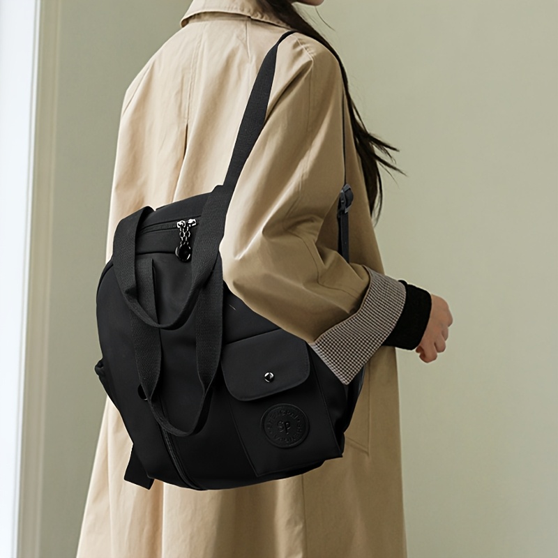 Moqueta de Mujer de Gran Capacidad Convertible - Bolso Trabajo de Nylon Resistente con Correa Ajustable, Cierre de Cremallera - Bolso Minimalista para Oficina, Viajes y Compras - Organizador Versátil, Bandolera Duradera, Ideal para Uso Diario