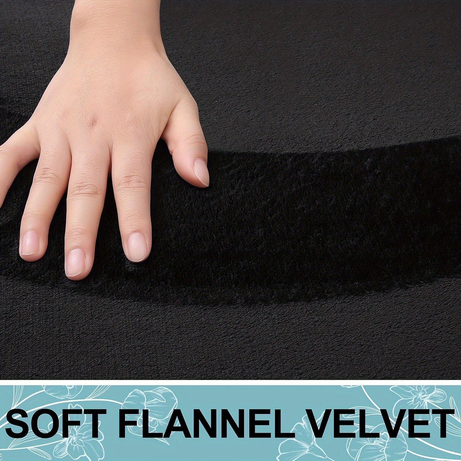 non slip bath mat quick dry bathroom floor mat with non slip backing machine washable soft cushioned surface for shower bathtub kitchen black bathroom decor durable polyester mat for   bathroom mat shower safety   plush texture   minimalist style   fabric elderly safety Product details 2