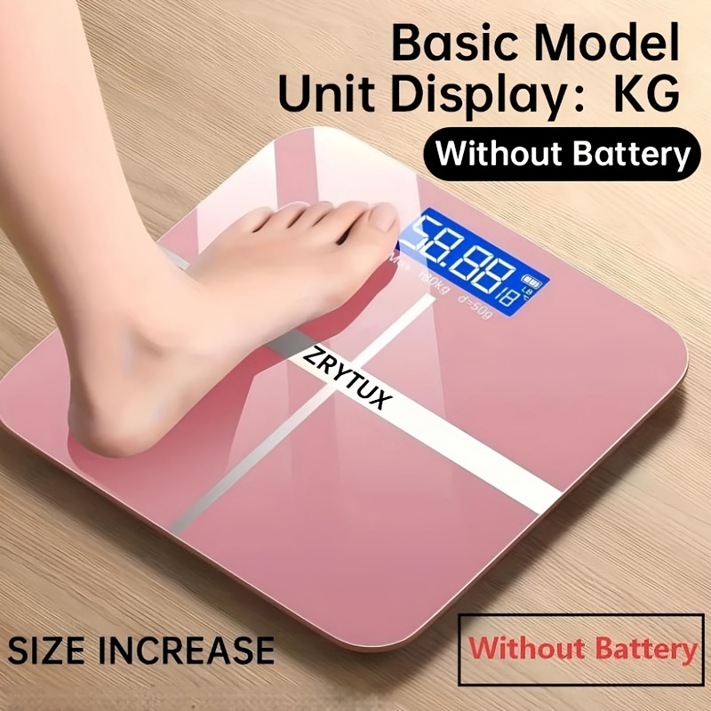 TEMU 400 Lb Load Weight Scale, Smart Digital Bathroom Scale, Lb/kg Convertible, Temperature Display, Hd Lcd Display, Platform And Large Capacity For