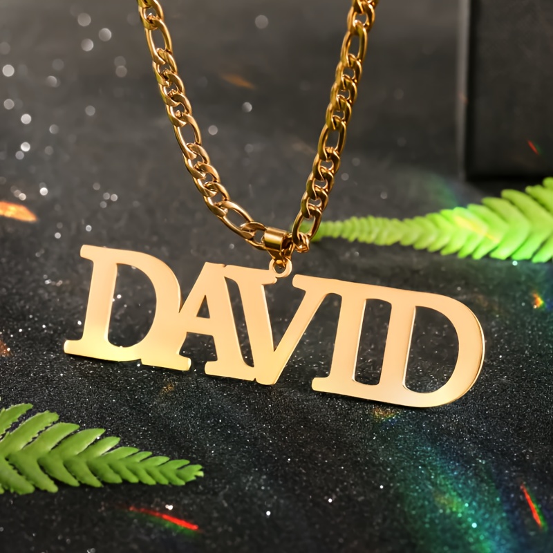 

Custom Hip-hop Style Name Necklace - Stainless Steel, Perfect Gift For Him