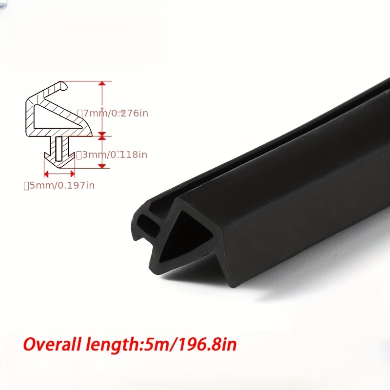 Image of 1 Roll Pvc-steel Window Seal Strip - Heavy-duty Black Adhesive Insulation Barrier, Windproof Waterproof Soundproof Door & Window Seal, Pvc-coated Compatible For /outward , (no Tools)