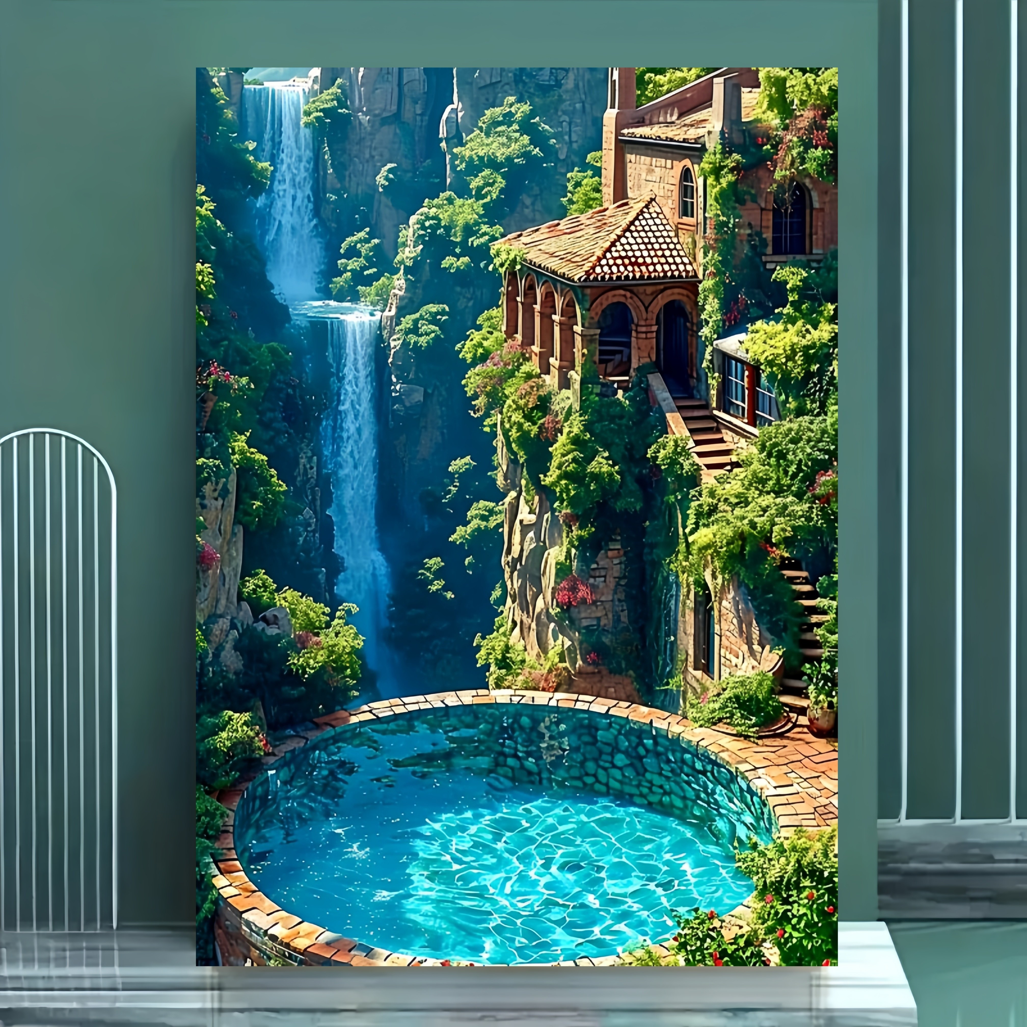 

1000-piece , Waterfall & Scenery, Paper, , Educational For Adults, Ideal For Birthday, Halloween, Thanksgiving, Easter - 19.7" X 27.5