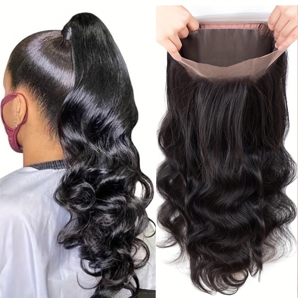 TEMU Perruques 360 Lace Front pré-pincées à 200%, fabriquées à partir de cheveux humains. Ces perruques frontales en dentelle Full HD présentent un