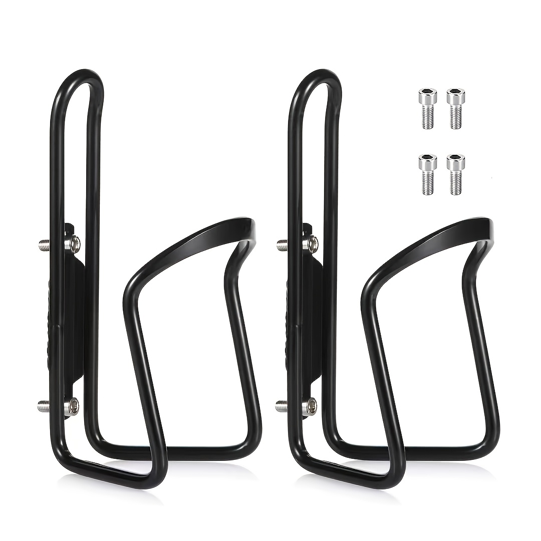 2pcs Bike Water Bottle Holder Aluminum Alloy Water Bottle Cup Holder Outdoor Cycling Holder Black/silvery