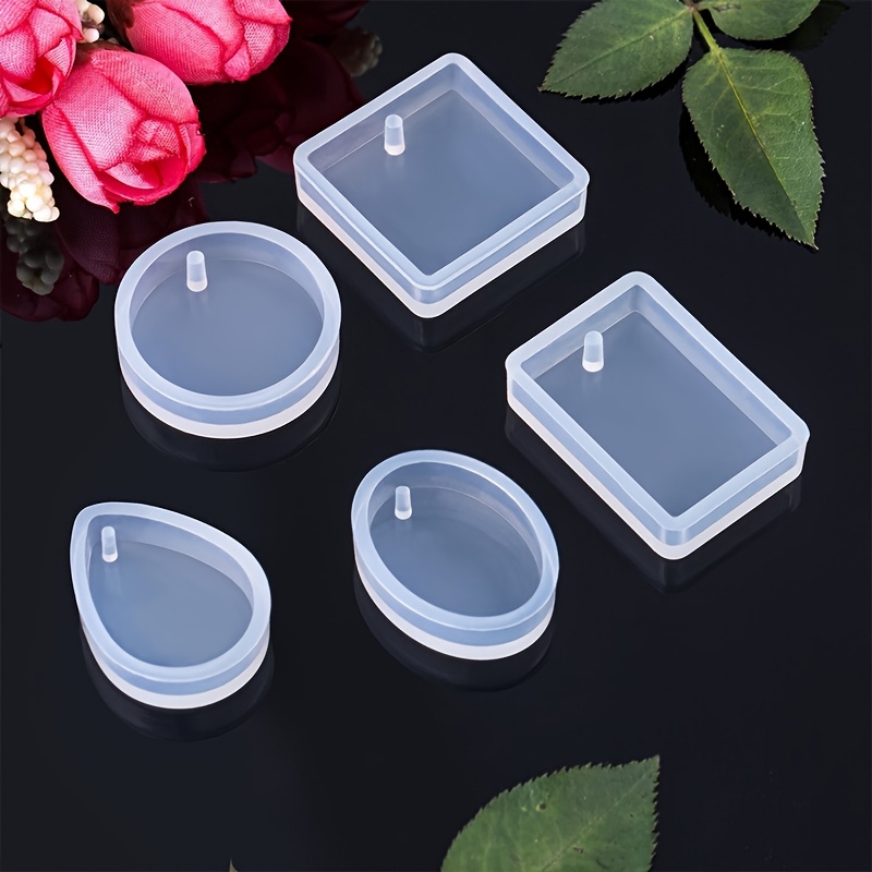 Geometric Shape Pendant Resin Mold 5pcs