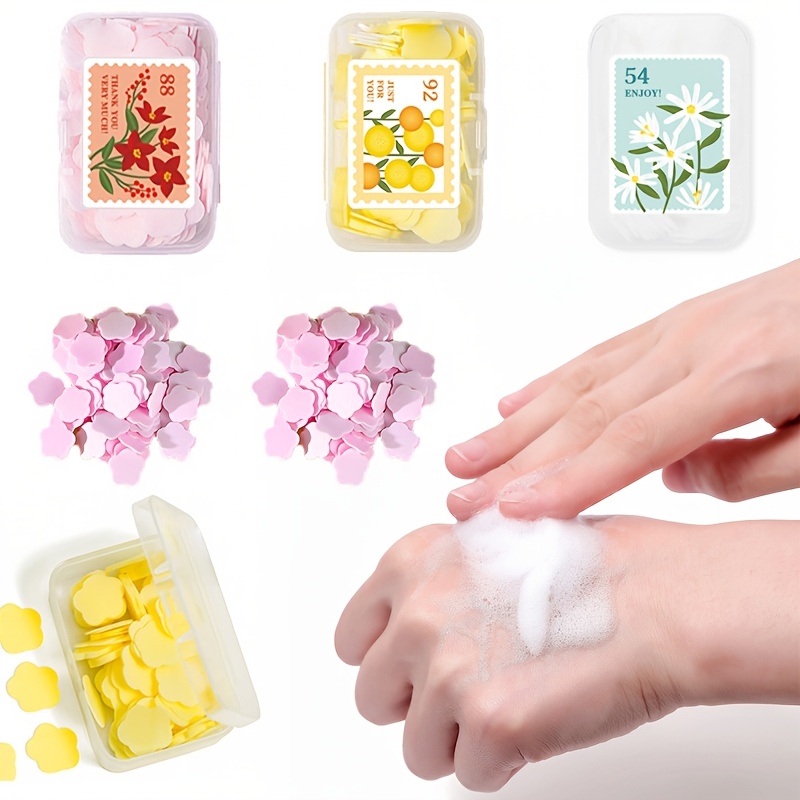 2 Box (200 Tablets) c Summer Disposable Soap tablets Outdoor travel portable hand washing soap