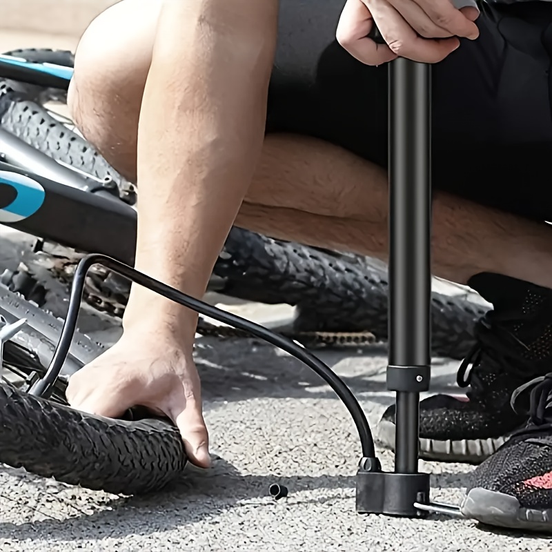 1pc portable high pressure bicycle pump with dual valves durable   manual operation up to 160 psi   3 in 1 inflation needle ideal for bike tires   balloons bike pump details 5