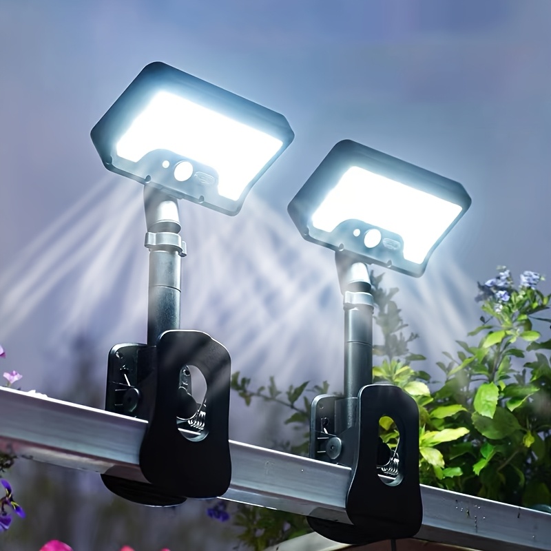  outdoor solar lights clip on solar lights portable street lights outdoor searchlights and safety lights motion sensor lights suitable for courtyards gardens outdoor camping   indoor emergency lighting fences patios