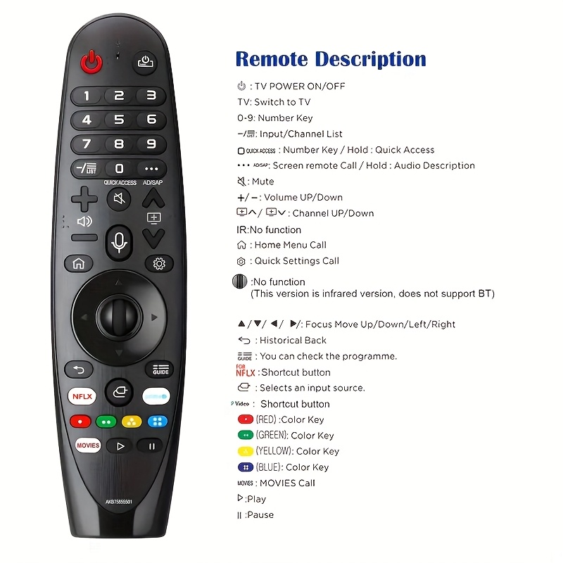 Control Remoto Universal LG AKB75855501 Reemplazo para Todos los TVs de la Marca LG y Más - Imagen 6