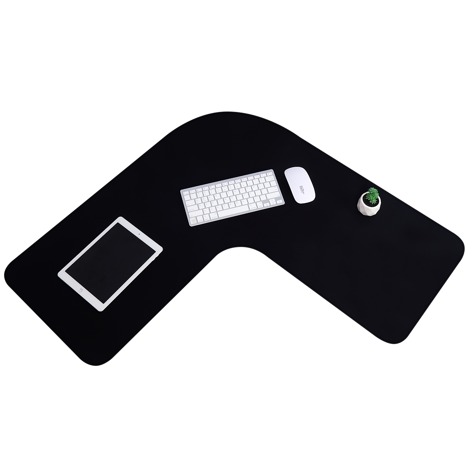 TEMU L Shaped Mouse Pad Pad Waterproof Mouse Pad, Large Rubber Corner Mouse Pad For Office Home L Shaped Desk Gaming Setup Computer Protection