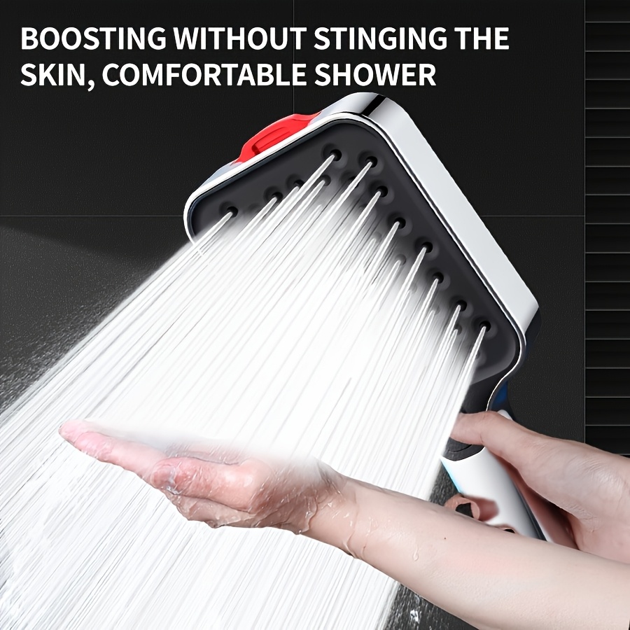 Handheld Pressure-Enhanced Showerhead with 3 Adjustable Modes