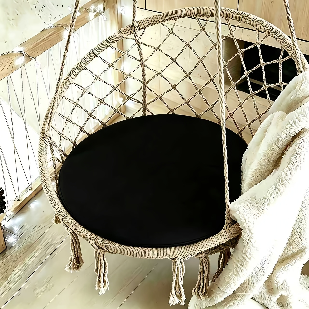 TEMU 1pc Round Stool Cushion With Non-slip Design, Suitable For Office Chairs, Usable In . Soft And Comfortable, It Makes An Ideal Gift. Suitable For