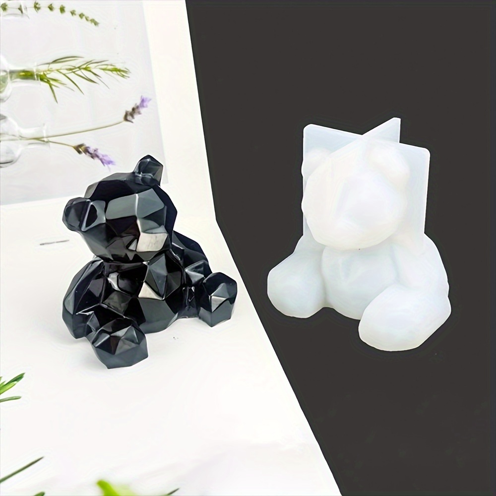 

3d Bear Silicone Resin Mold - Irregular Shape, Diy Craft Casting Tool For Home Decor And Gifts