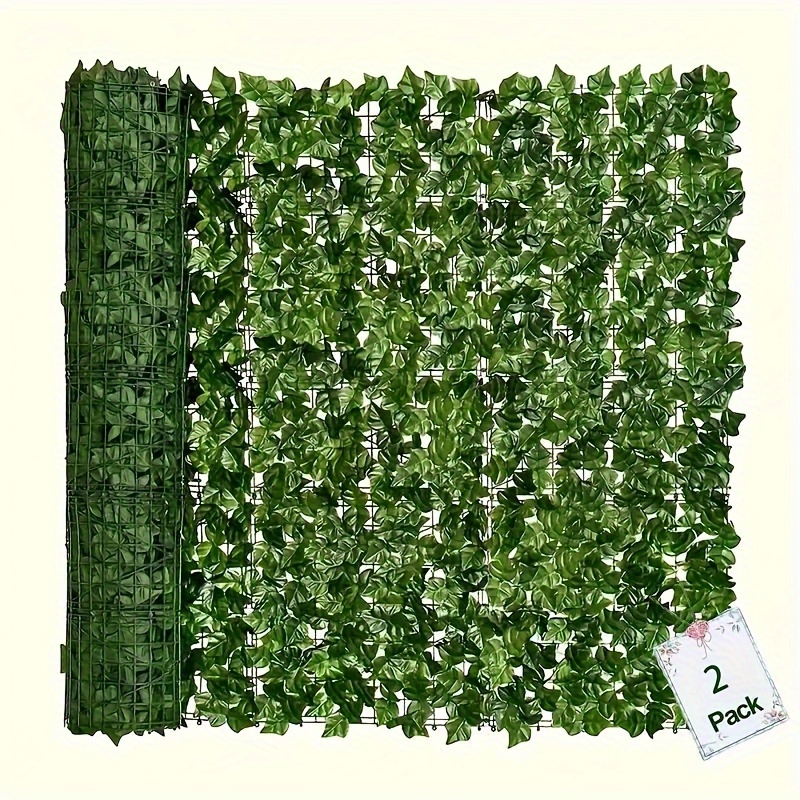 

Housewarming Artificial Ivy Privacy Fence - Uv-resistant 2 Rolls Hedge Wall Panels, Plastic Greenery Backdrop For Patio, Garden, Backyard, Indoor & Outdoor Decor With Cable Ties Included