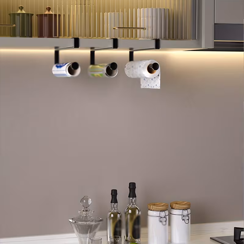 one piece of a paper towel holder for hanging designed for cabinet doors sturdy kitchen roll holder and essential kitchen accessory Product details 8