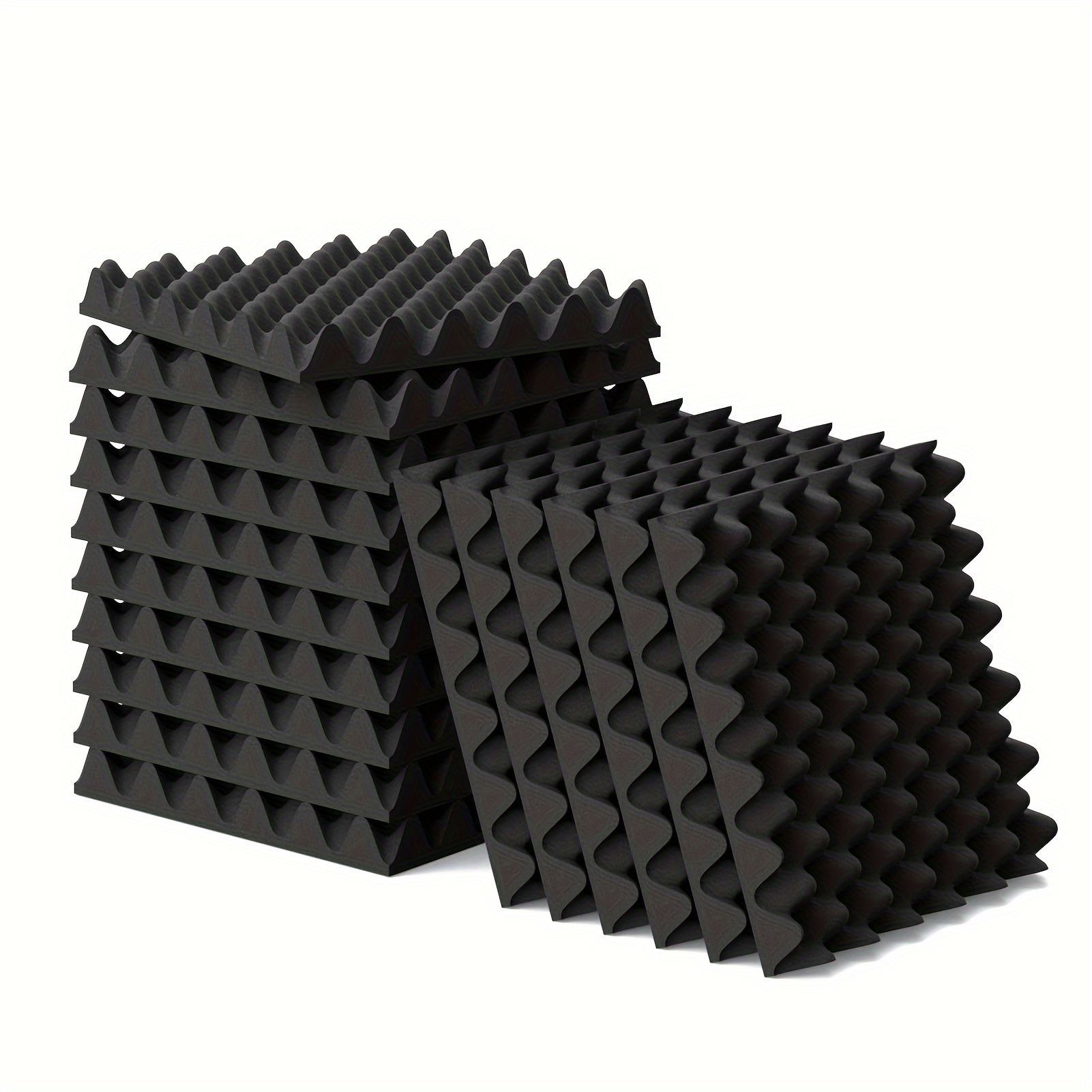 Image of 12pcs * 12 * 1.2inch Eggshell Foam High Density Acoustic Foam Board Suitable For Office Rehearsal Room Acoustic Panel Recording Theater Wall And Ceiling
