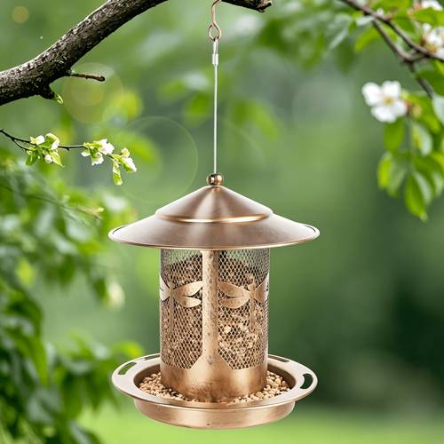 outdoor hanging metal bird feeder gift for mom grandma women metal outdoor wild bird feeder feeder gift for bird lovers garden decoration
