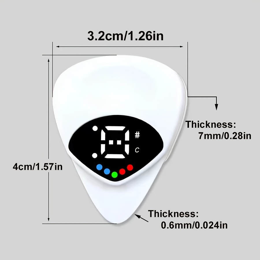 Dual-Purpose Instrument Tuner with Pick Function, Compact and Lightweight Design, Sensitive Sound Detection, 12-Tone Equal Temperament Mode Suitable for All Musical Instruments, Studio Equipment, Musical Instrument Tuning, Portable Tuner, Sleek Tuner, Durable Construction, Accurate Pitch Tool, Dualpurpose Tuner, Sound Detection Tuner, Piano Tuners, Musicians