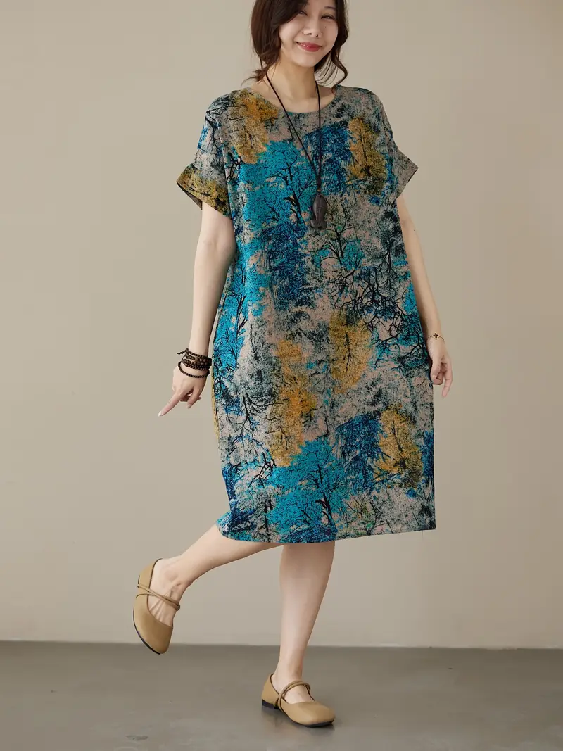 plus size high end linen dress women summer retro ethnic - Temu United Arab Emirates plus size high end linen dress women summer retro ethnic - Temu United Arab Emirates