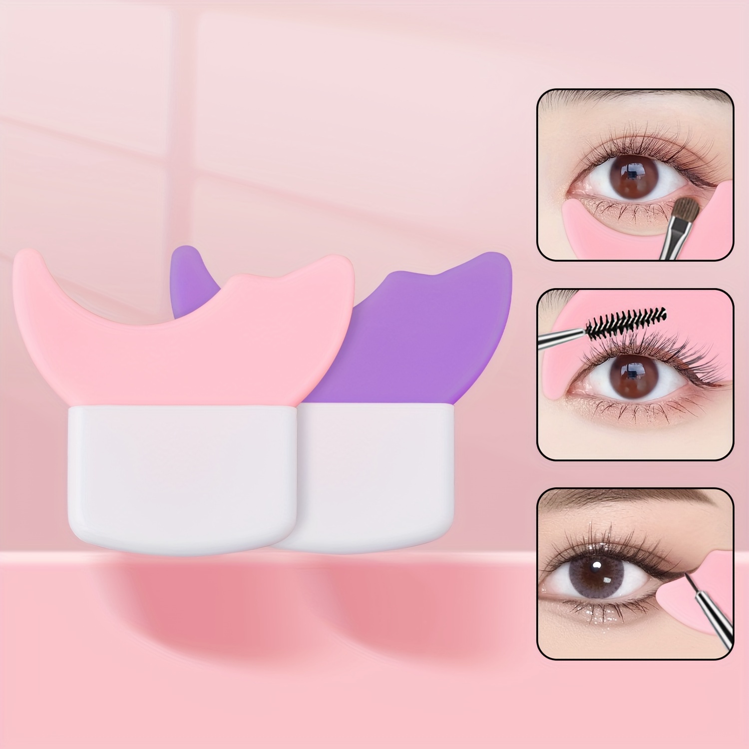 

Ensemble d'Outils d'Aide au Maquillage des Yeux, 1pc Silicone en de Croissant Multifonctionnel Outils de Maquillage des Yeux Portables Adaptés à Toutes les d'Yeux