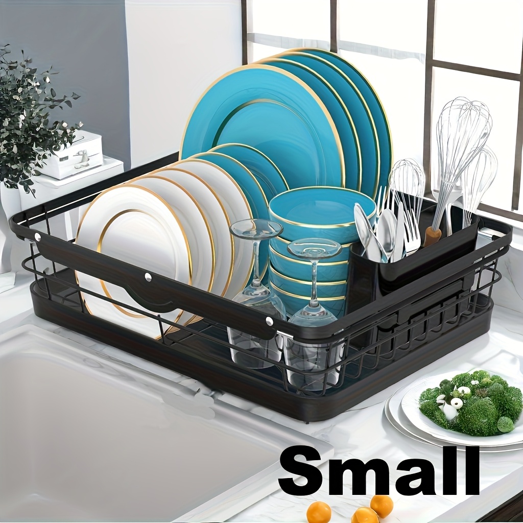 TEMU Anti-rust Large Dish Drying Rack, Multifunctional Dish Rack And Set, Extendable Dish Drying Rack, Versatile Drying Dish Baskets, Bins &