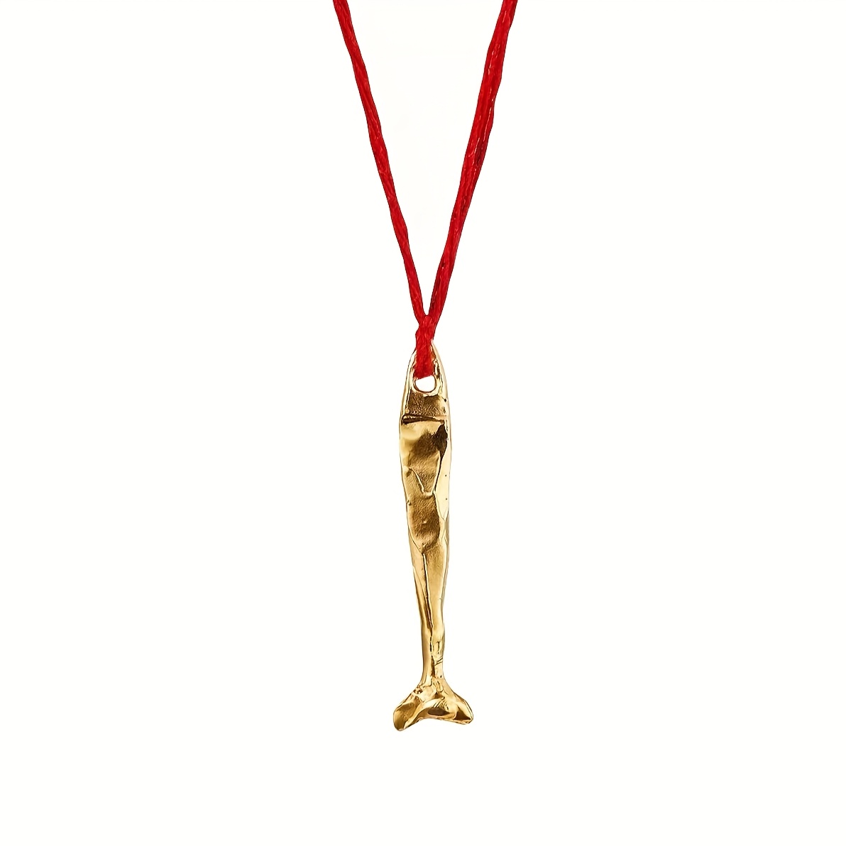 1pc 2025 Red Thread Yellow Croaker Necklace Long Chain Niche Design A34
