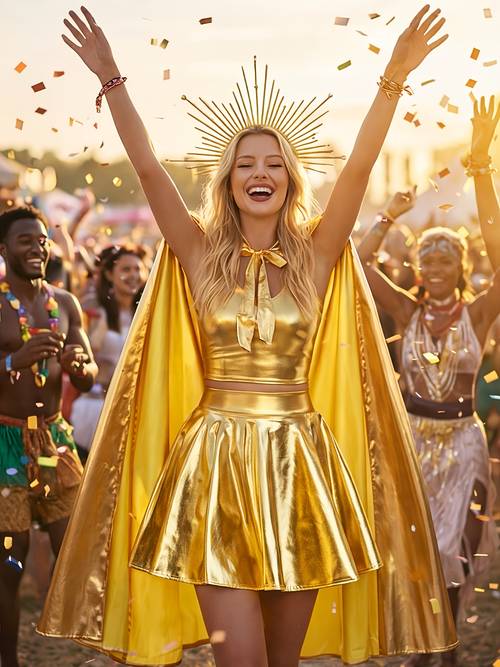 goddess cosplay stage costume set sparkling cape and high waist a line skirt with headband suitable for carnival parties stage performances themed cosplay anime nightclubs festive celebrations music festivals