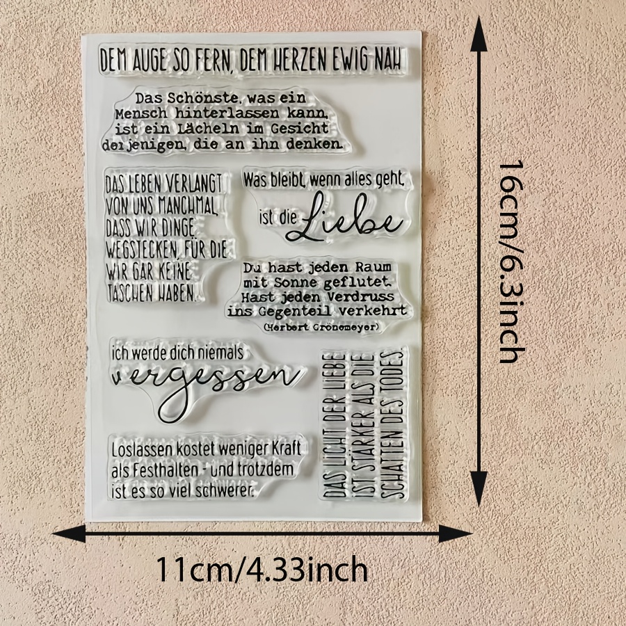 German Sayings/clear Stamps/rubber /seal For Diy Scrapbooking/card Making Album/decoroation Crafts/seal/reuse