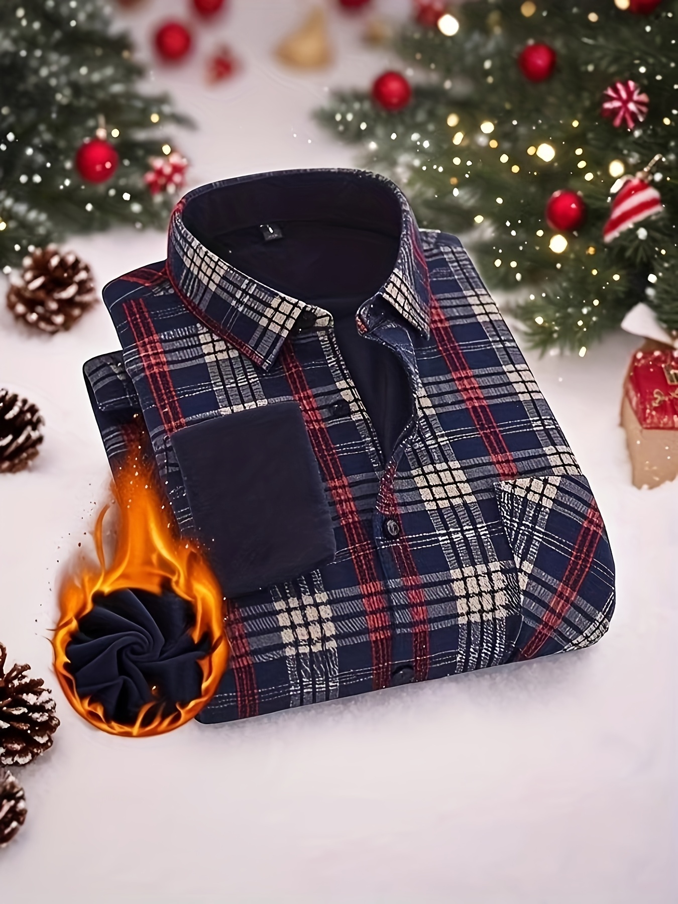 camicia a quadri 2025 imbottita in pile Temu Italy