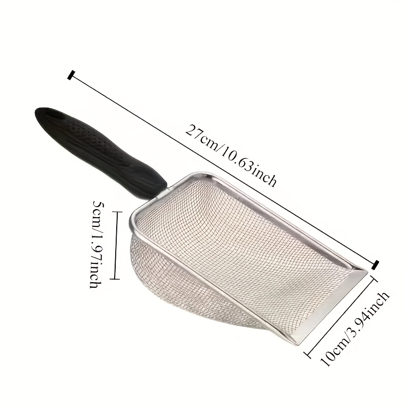 A Stainless Steel Cat Litter Scoop That Is Easy to for Clean And Durable, Perfect for Cleaning Cat Waste And Suitable for Fine Cat Litter