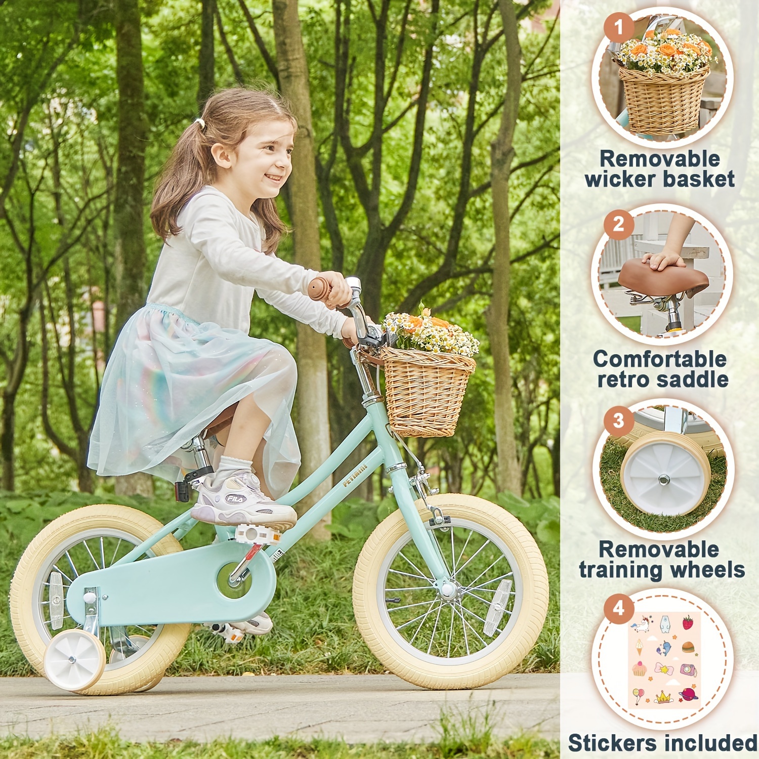 Girls bicycle basket online