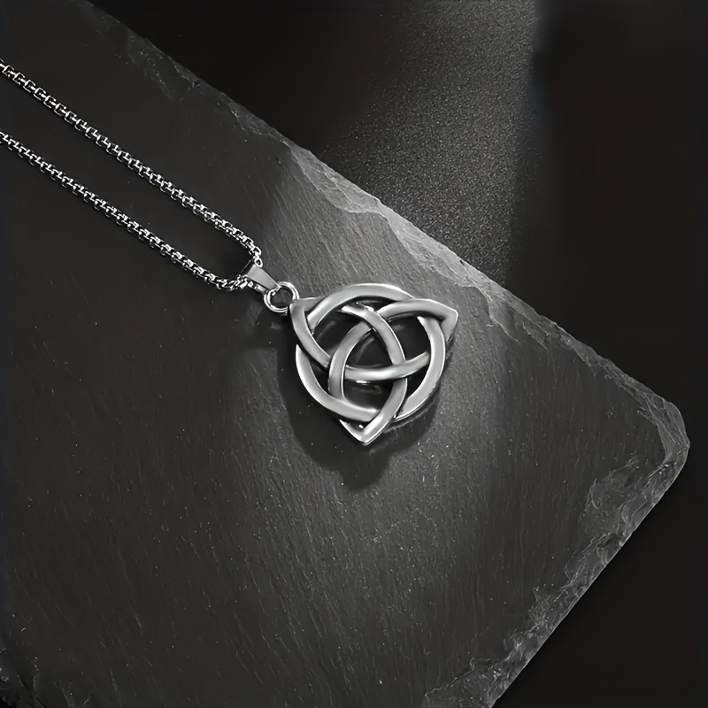 Vintage Klassisk Sølvfarvet Keltisk Knude Vedhæng Halskæde til Mænd og Damer, Norsk Viking Symbol Amulet Tilbehør Gave