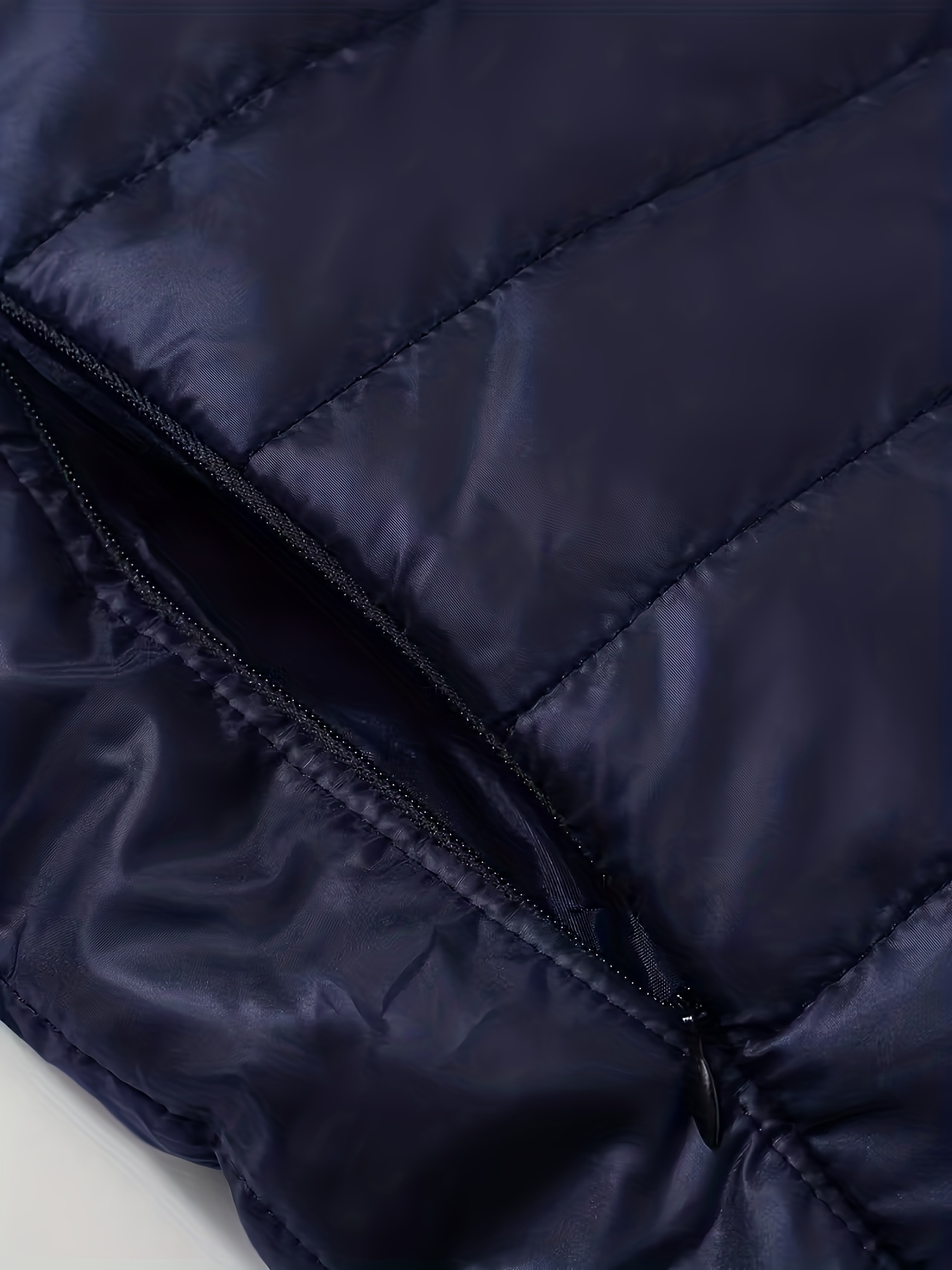 男士冬季保暖连帽外套，男士冬季防风夹克，带拉链口袋、连帽及宽松版型 - 聚酯填充保暖外套，适合户外活动、跑步、钓鱼、休闲穿搭 - 纯色设计排骨衣 商品详情 14