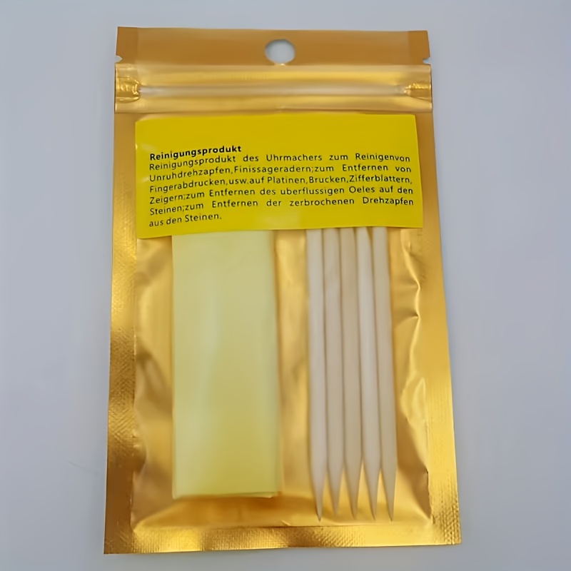 TEMU Juego de 6 piezas de arcilla de limpieza para movimiento de reloj, herramientas de reparación de reloj, relleno de goma para limpieza de reloj,