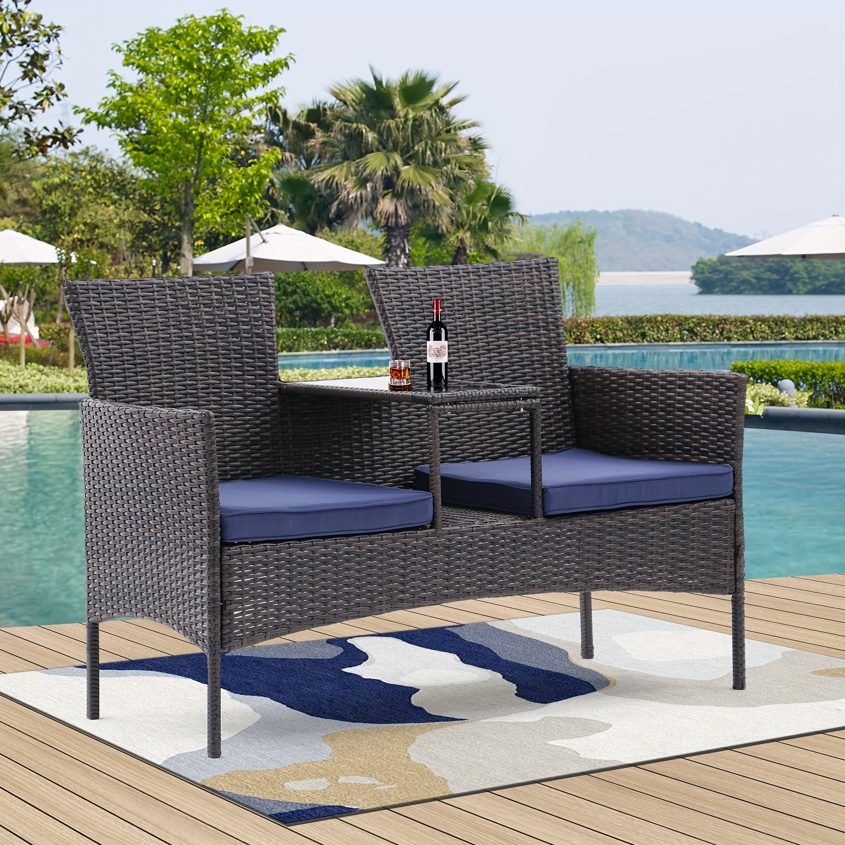 Outdoor Loveseat Set Patio Furniture Set - Temu