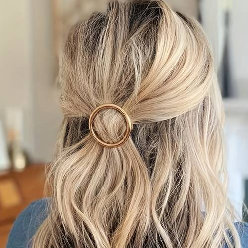 1 2pcs elegant round hair clip durable accessory for women men unisex adult everyday styling secure hold for casual formal occasions cute hair additions polished end