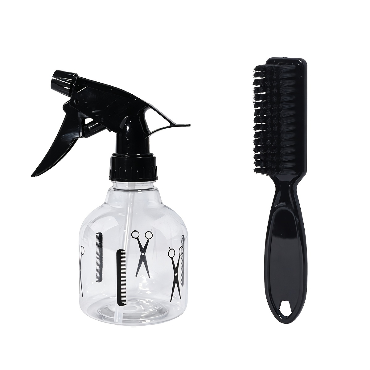 TEMU 2pcs Modeling Tool Set, Oil Head Brush, Wet Hair Spray Bottle, Beard Brush. Hair Salon Tools, Suitable For Home And Hair Salon Use