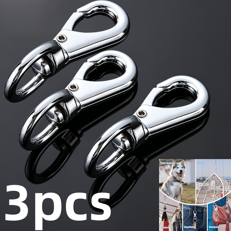 TEMU 3pcs Set Of Rotary Buckle Hooks, Outdoor Hook Flagpole Clips, Heavy Duty Spring Buckle Hooks, For Flagpole Ropes, Dog Leashes, Keychains, Anchor