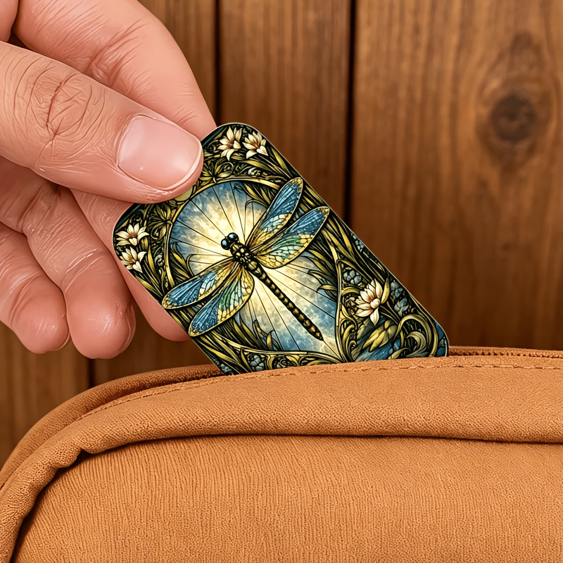 TEMU 1pc Dragonfly Fun Sliding Matchbox, Retro Exquisite, Easy-to-carry Matchbox, Metal Storage Can, Sliding Closure