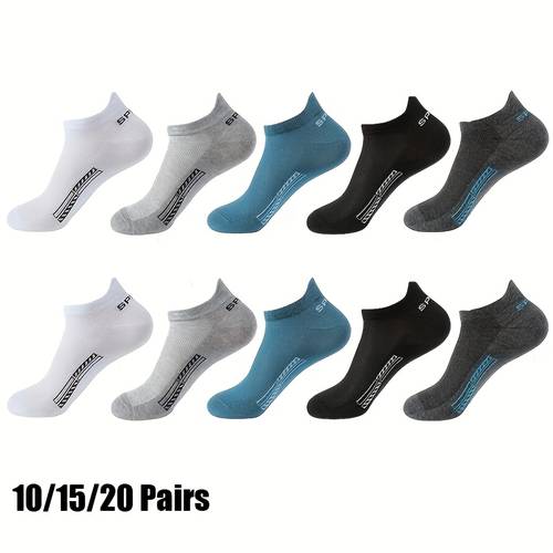 10 /15 /20 calzini unisex , cotone , traspiranti, rete antiumidità, calzini casual e sportivi