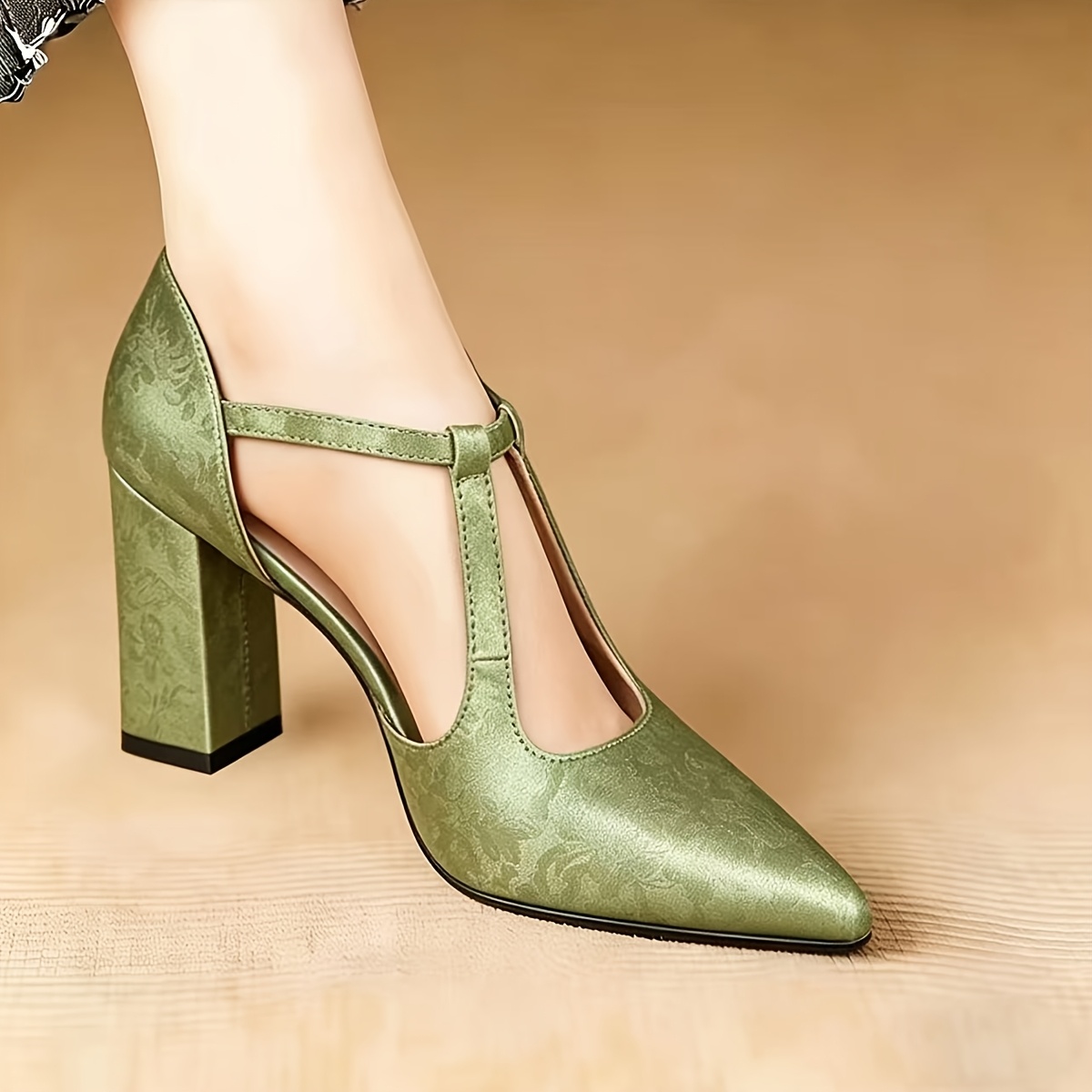 knee length dresses for ladies Ellen Leather Green – Leather for Girls by Age of Innocence, 27 - Age of Innocence main image 1