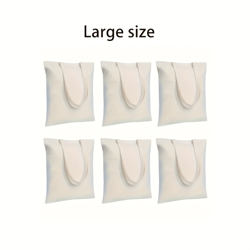 Image of Gift For Her/him 3/6/12pcs Reusable Tote Bags, Large Tote Bags With Dimensions Of 34cm×39cm, Washable Shopping Bags, Suitable For, Advertising, , Gifts, Events, And Holiday Trips