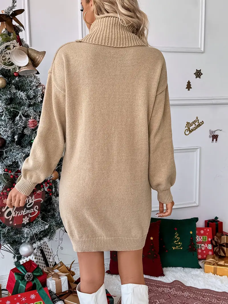 Womens Christmas Dress Pink Queen Women's Trendy Long Sleeve Brunch Sweater Dress Comfy Turtleneck Oversized Night Womens Christmas Dress Pink Queen Women's Trendy Long Sleeve Brunch Sweater Dress Comfy Turtleneck Oversized Night