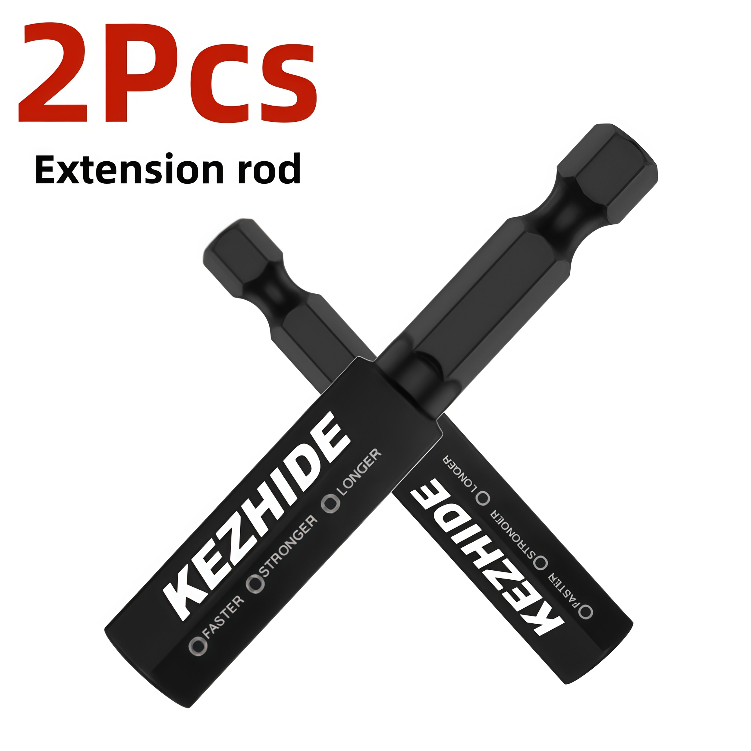TEMU Set di porta inserti per cacciavite magnetici 2/4 pezzi, albero esagonale da 1/4 pollici, di estensione da 60 mm, durezza, connettore esagonale,