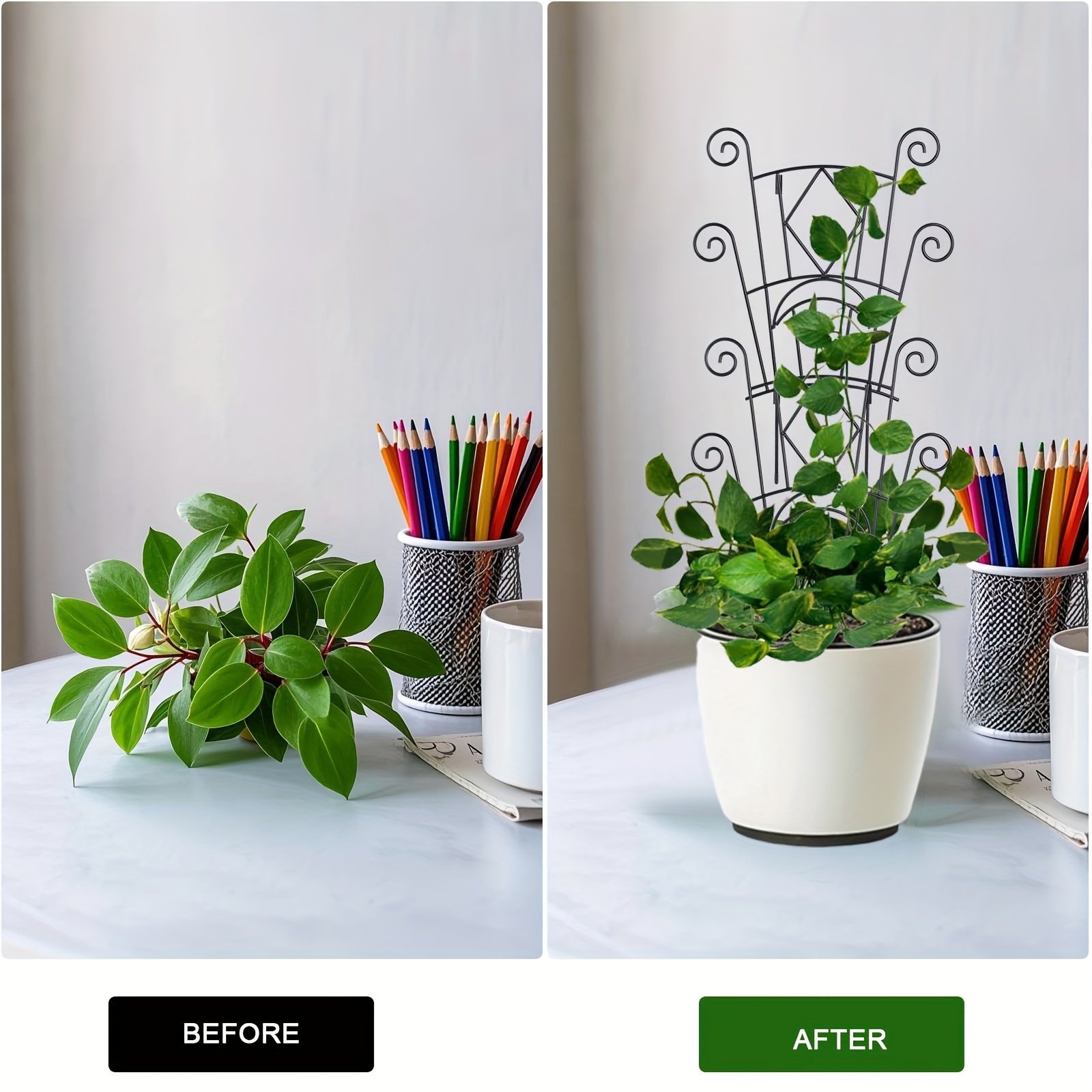 4pcs stackable metal plant support stakes durable indoor - Temu