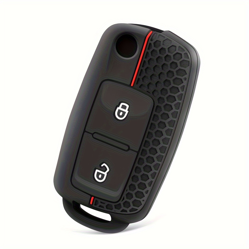 Image of 2 Buttons Silicone Flip Rubber Car Key Cover Case For Vw For For For Golf 5 6 7 Mk4 For Bora For Jetta For Altea For Alhambra