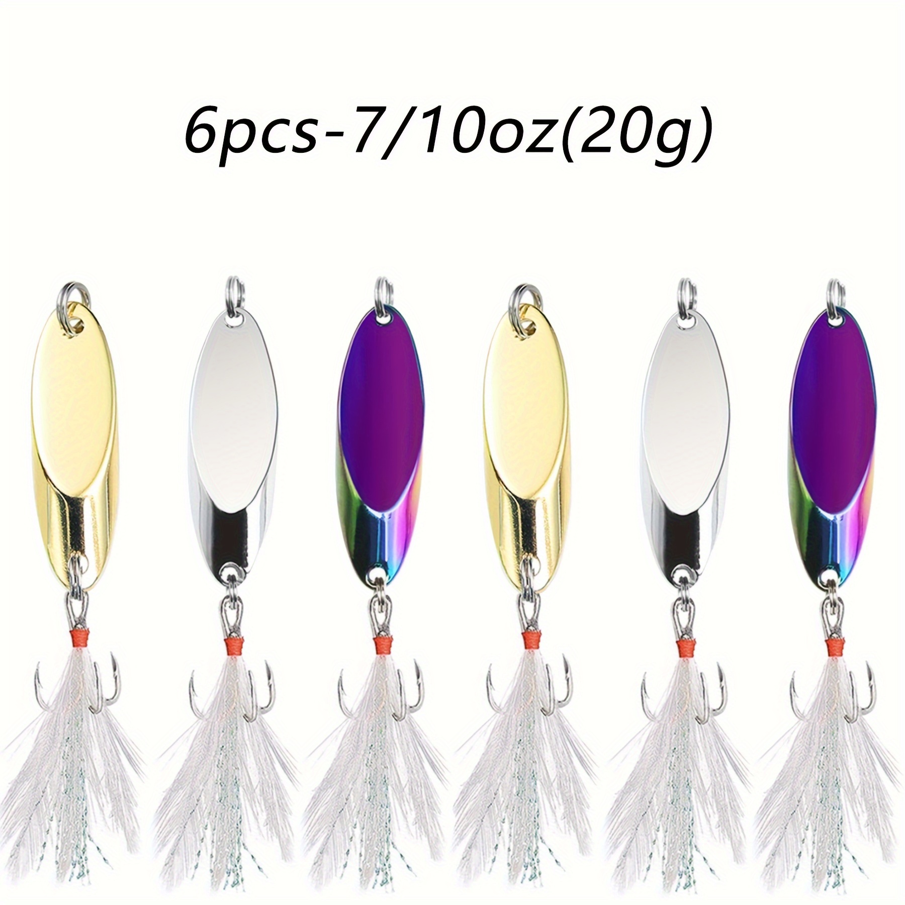 E-shop DOVESUN 6-9 Stück Angelköder Wurf Löffel Köder Löffel Köder Forellenköder Barschköder Crappie Köder Hecht Köder Walleye Köder für Salzwasser und