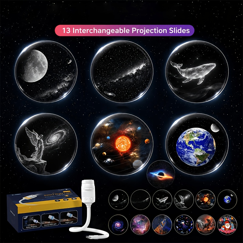 Image of Projector Night Light, Usb Portable Star Projector Night Light