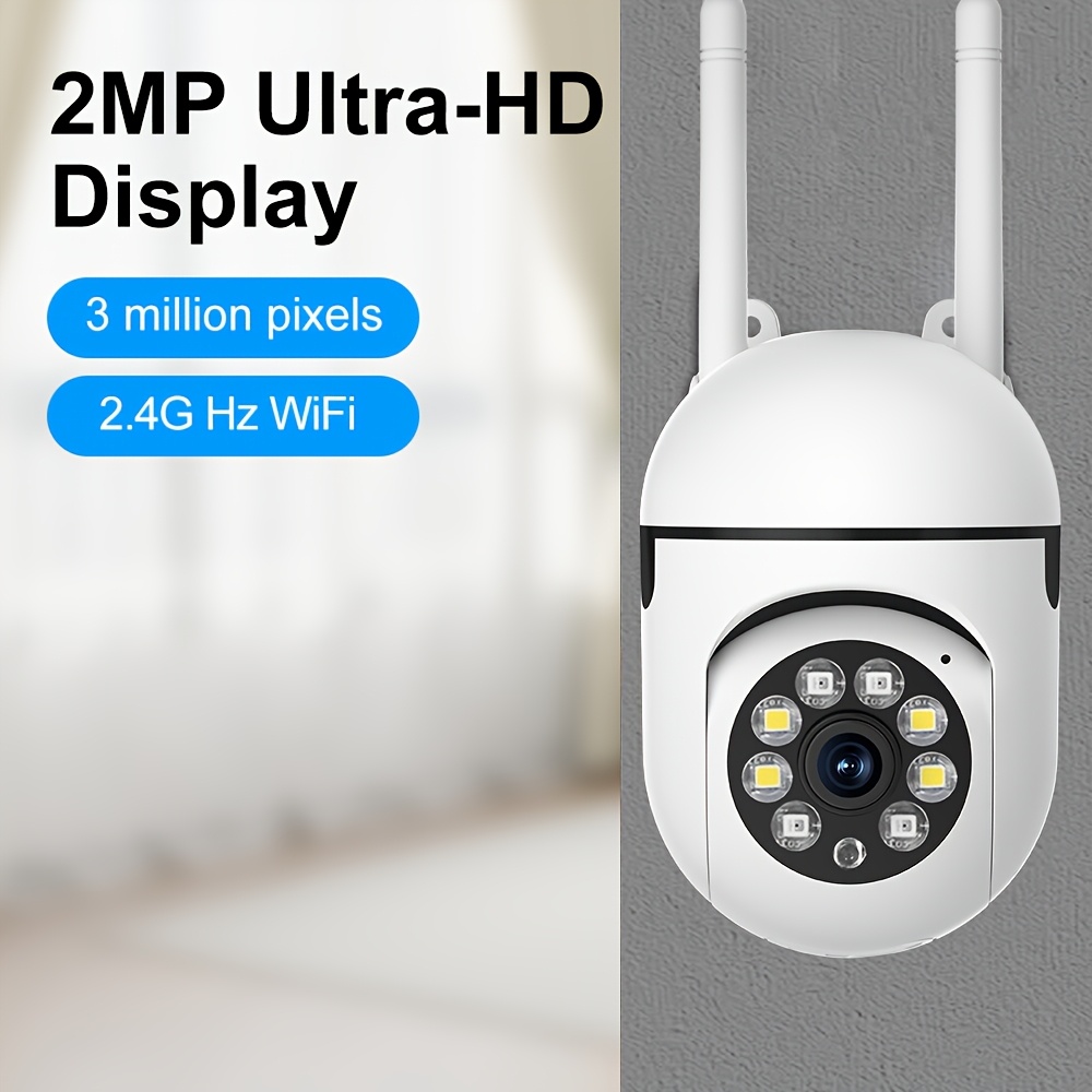 2pcs White, 2MP Lens FHD Mode 1080P, 2 Surveillance 2 Pictures Same Screen Watching, Christmas, Halloween, Thanksgiving, New Year Gift, Dual-frequency 2.4G+5GWIFI And 2.4GWIFI Wireless WIFI Camera details 7