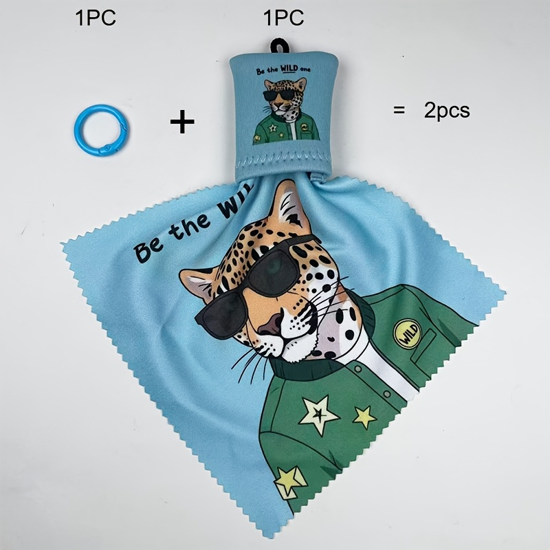 TEMU Multi-functional Cleaning Cloth Keychain And Eyeglass Cloth, Featuring A Niche And Stylish Design. This Portable Eyeglass Cleaning Cloth Is
